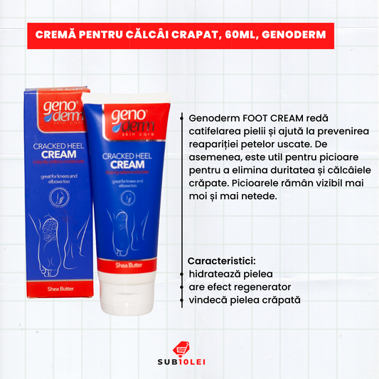 1A Cremă pentru călcâi crapat, 60ml, GenoDerm