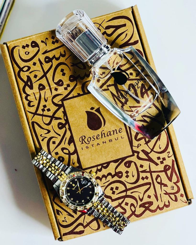 Rosehane Royal Baccarat 50ml Unisex cu Ceas Negru
