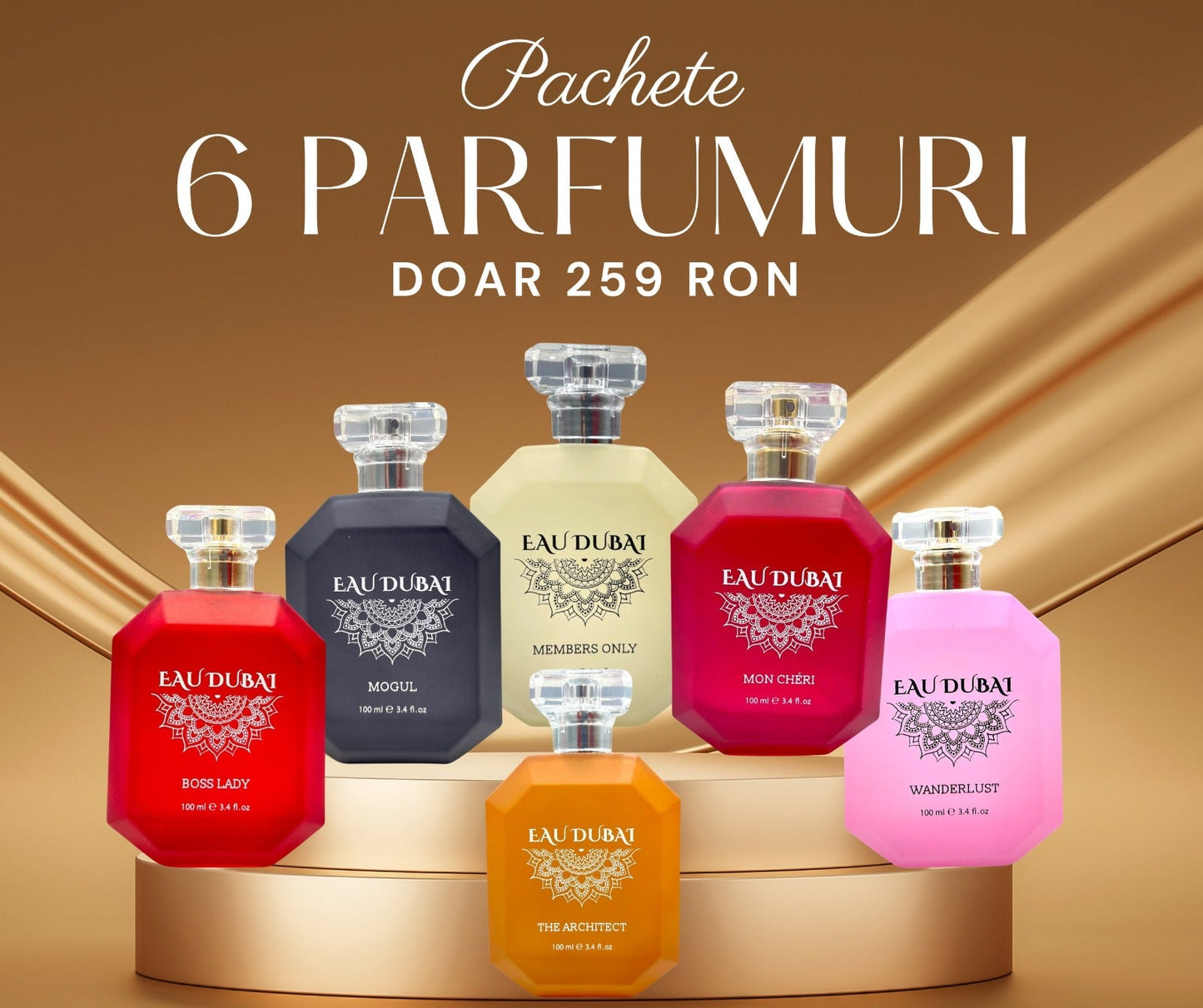 ALL IN DUBAI Box: OFERTA 6 parfumuri, 100 ml fiecare, apa de parfum