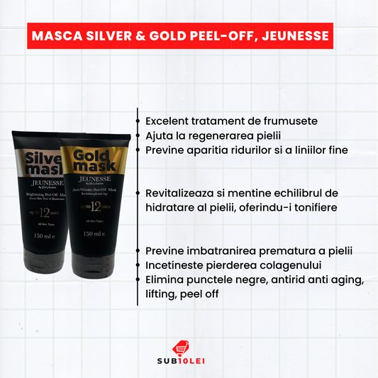 Masca Silver & Gold peel-off, 150gr Jeunesse