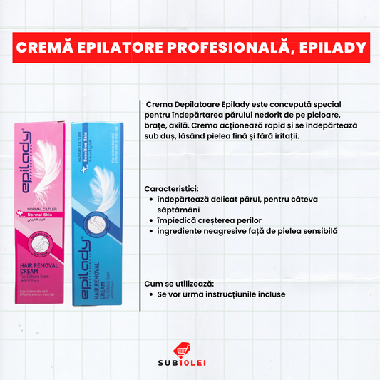 Cremă epilatore profesională, Epilady