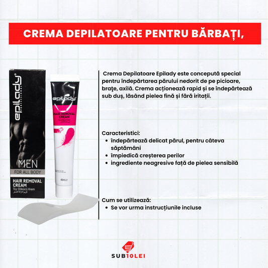 Crema Depilatoare pentru bărbați, Epilady