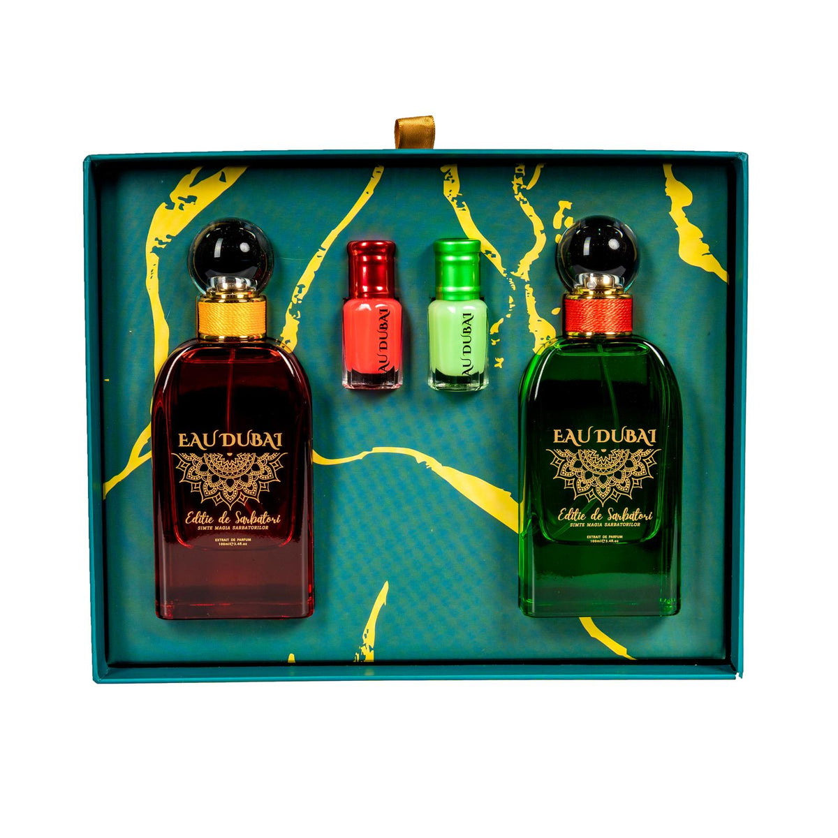Set Cadou de Crăciun Eau Dubai – cutia deschisă