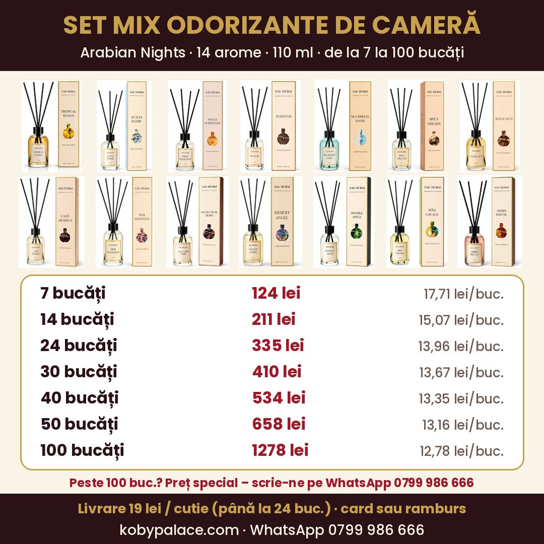 Set mix odorizante Arabian Nights 7-100 bucati - preturi