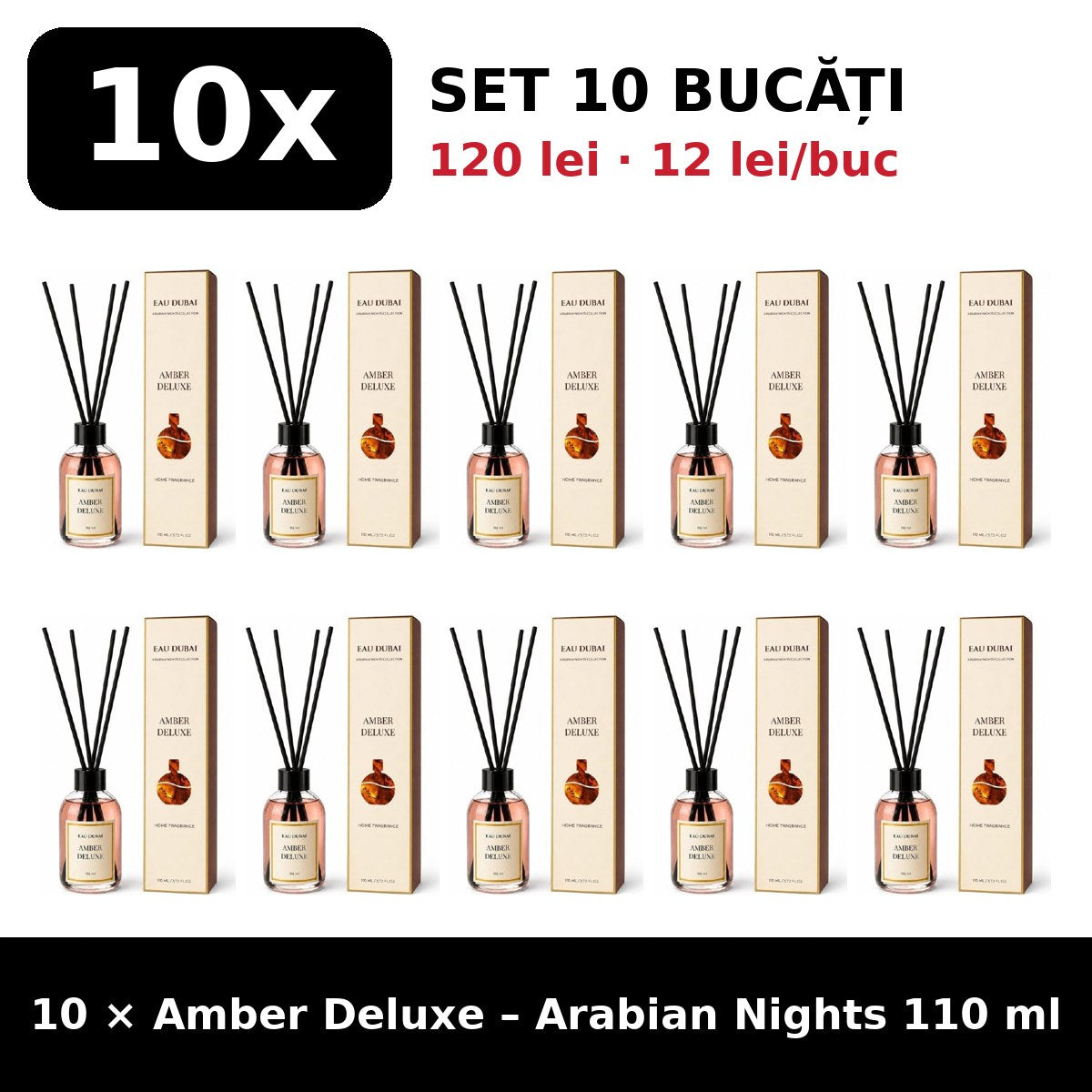 Set 10x Amber Deluxe Arabian Nights