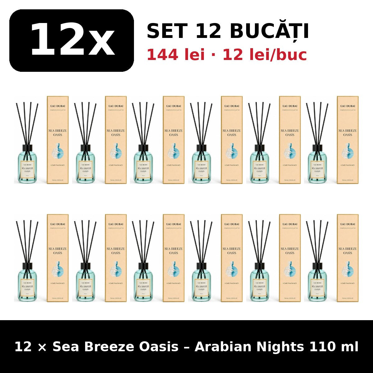 Set 12x Sea Breeze Oasis Arabian Nights