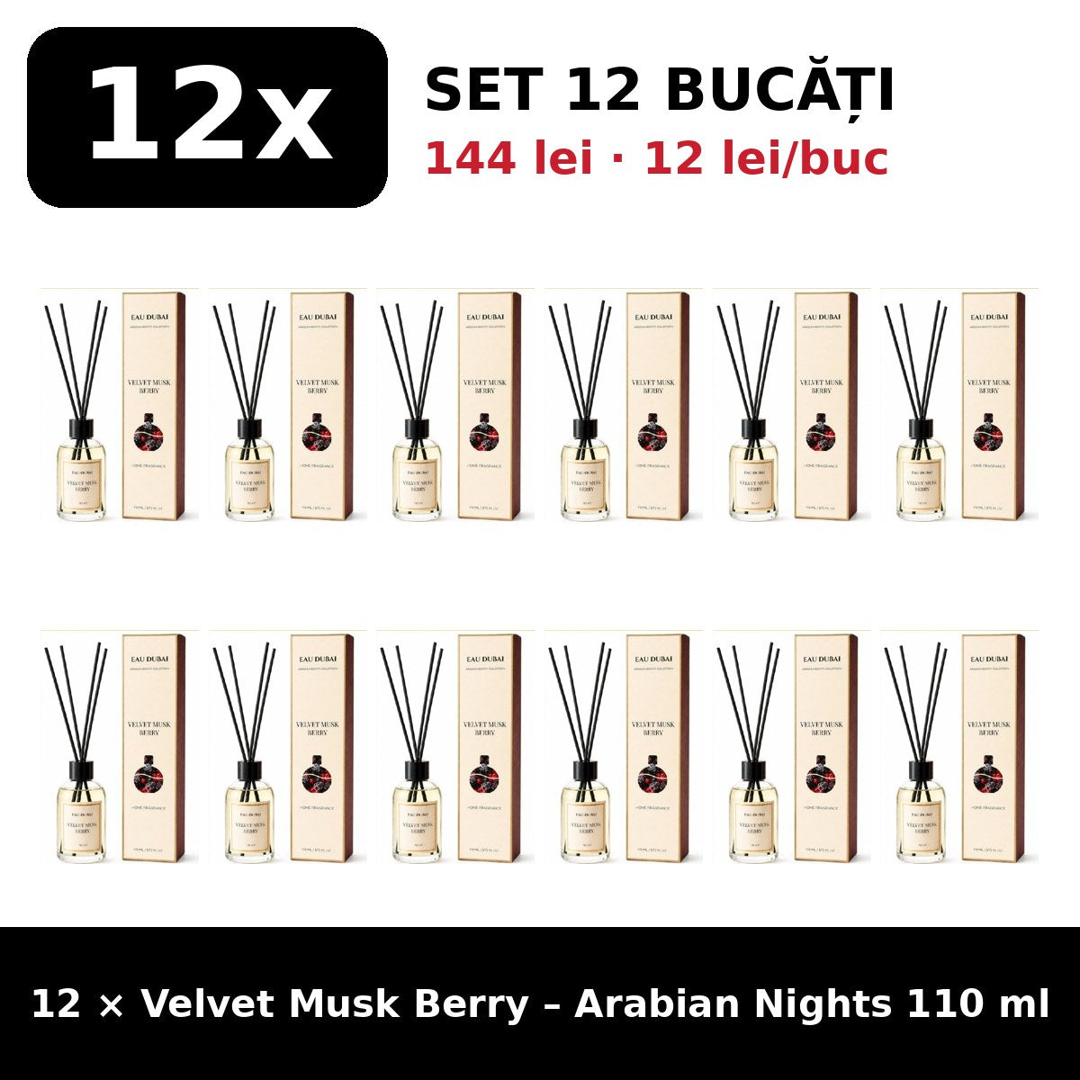 Set 12x Velvet Musk Berry Arabian Nights