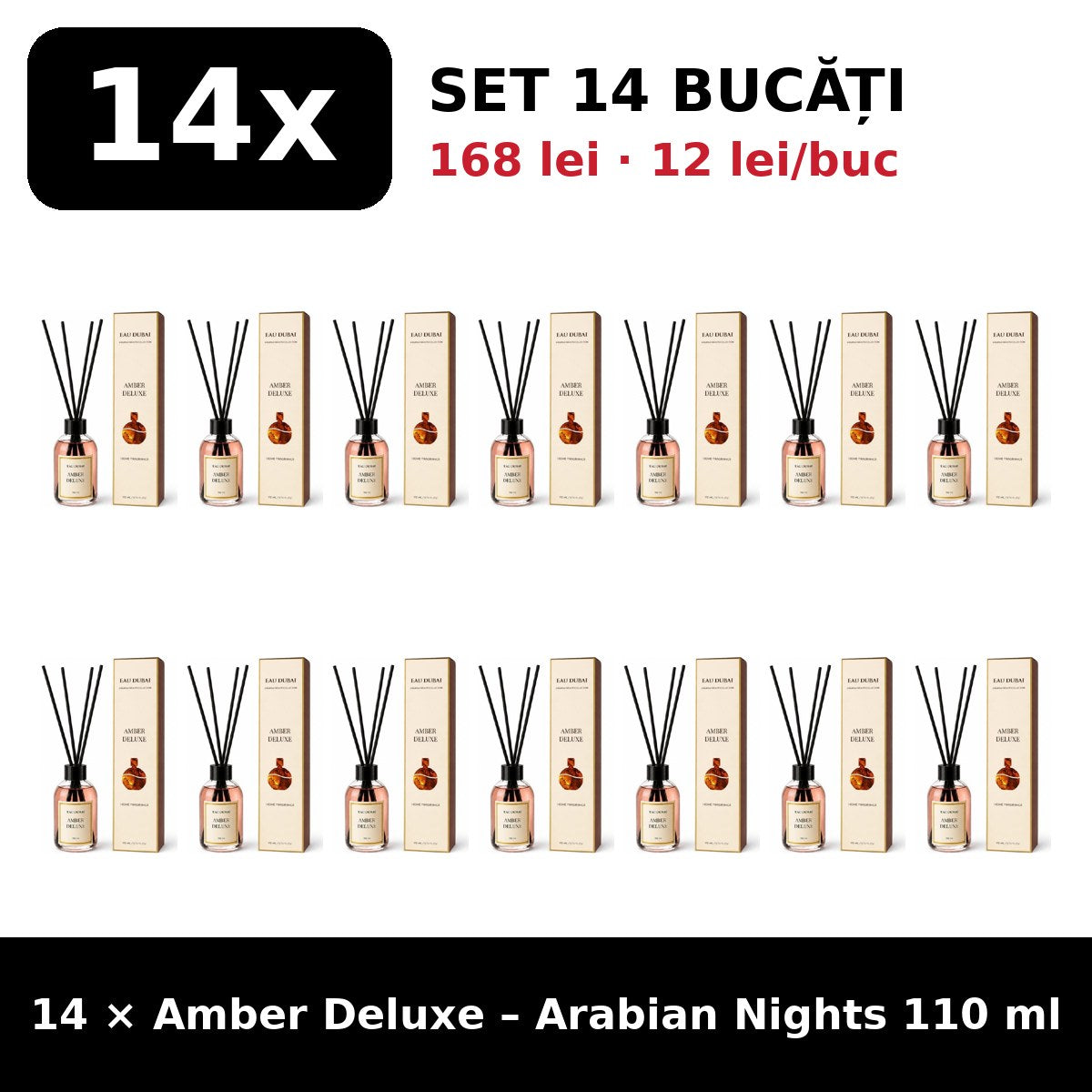 Set 14x Amber Deluxe Arabian Nights