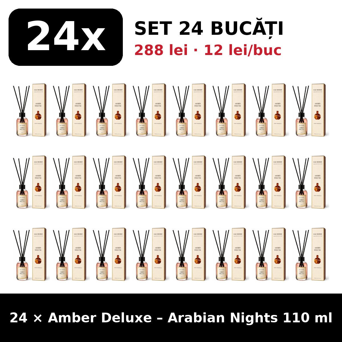 Set 24x Amber Deluxe Arabian Nights