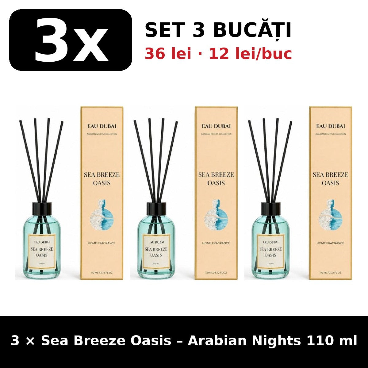 Set 3x Sea Breeze Oasis Arabian Nights