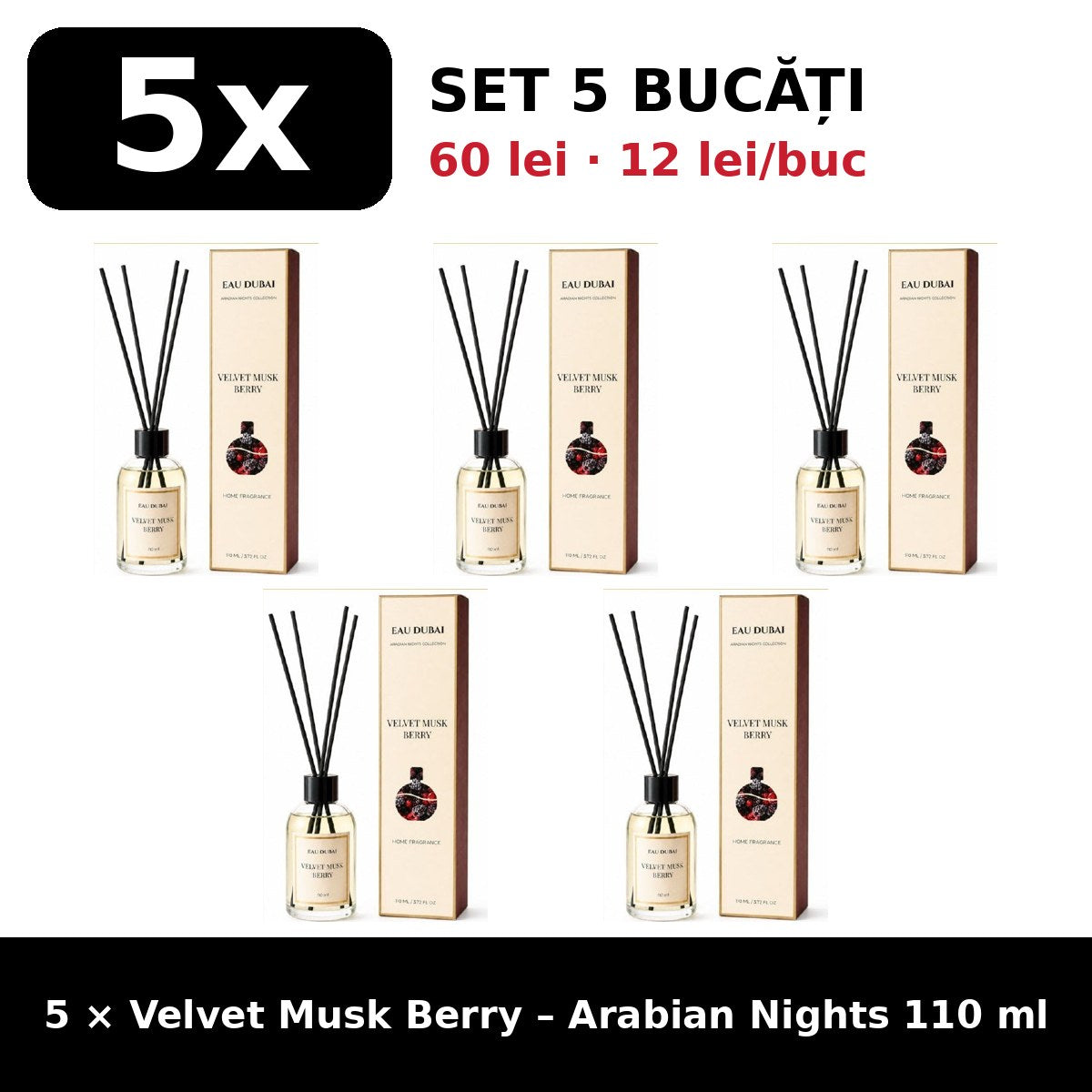 Set 5x Velvet Musk Berry Arabian Nights
