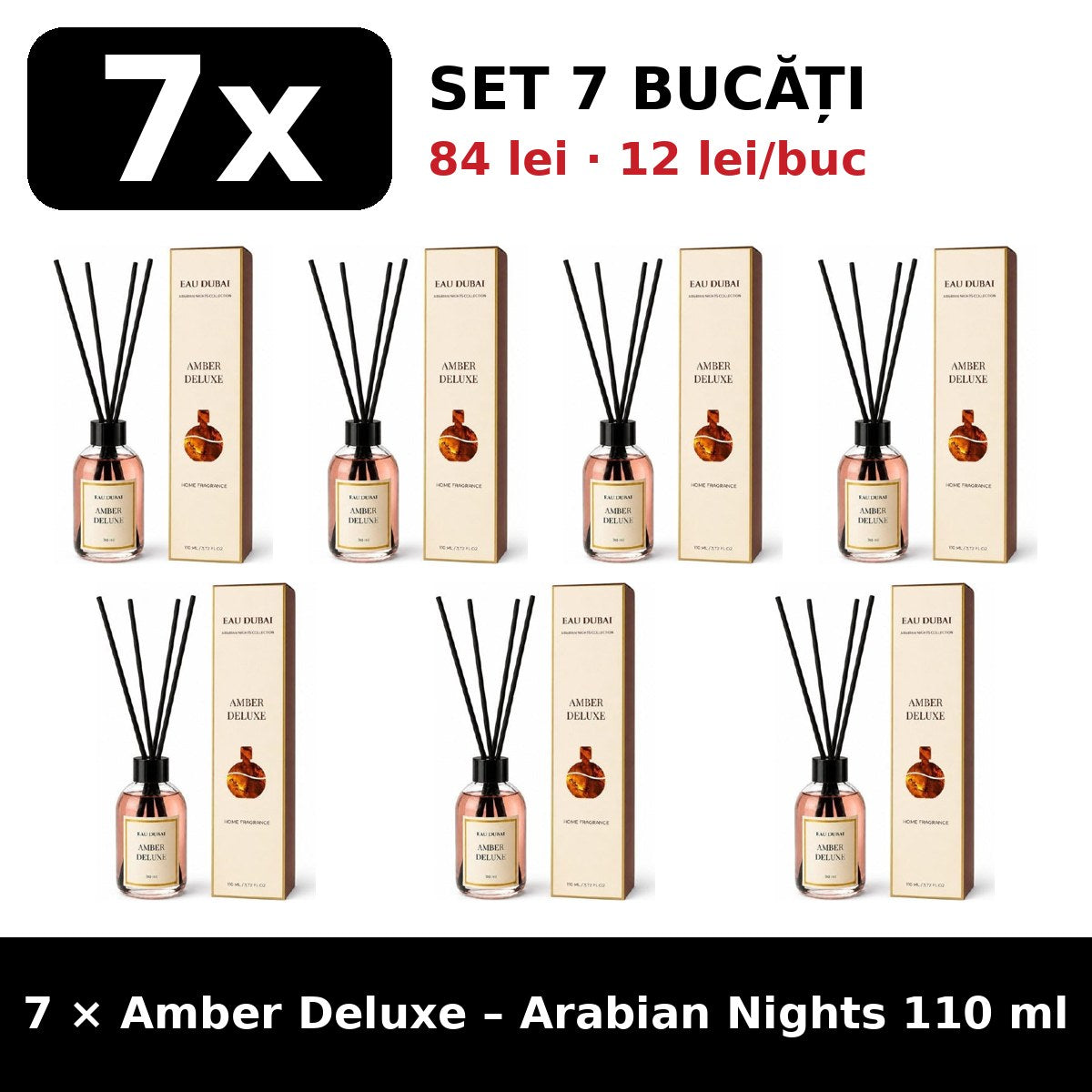 Set 7x Amber Deluxe Arabian Nights