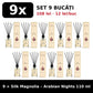 Set 9x Silk Magnolia Arabian Nights