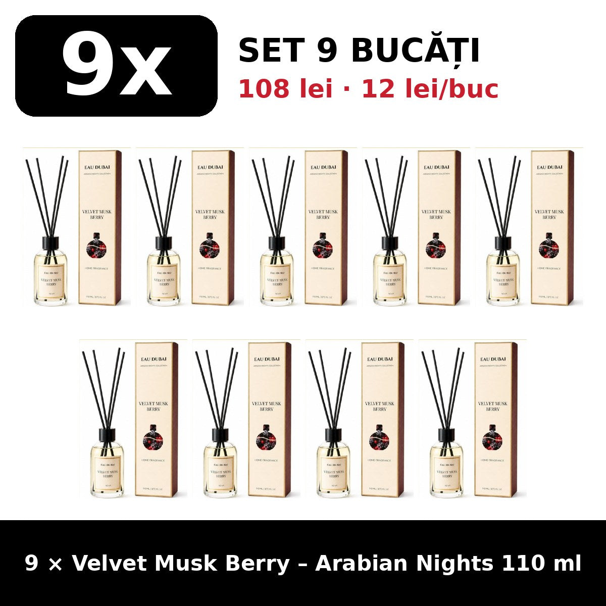 Set 9x Velvet Musk Berry Arabian Nights