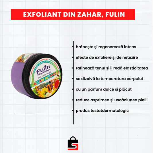 Exfoliant din zahar, scrub de corp - Fulin 500gr