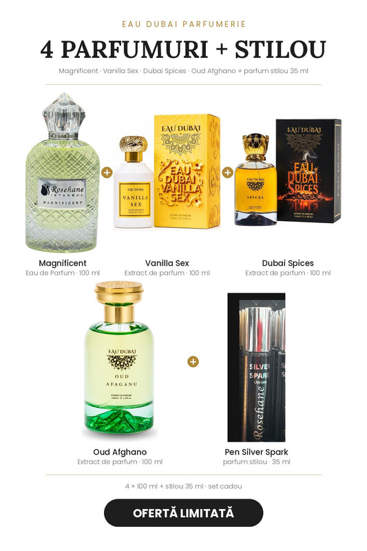 Ofertă 4 parfumuri 100 ml + parfum stilou Silver Spark 35 ml