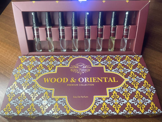 PREMIUM COLLECTION 5ML*8 BUC  KOBYPALACE ( WOOD & ORIENTAL BOX)